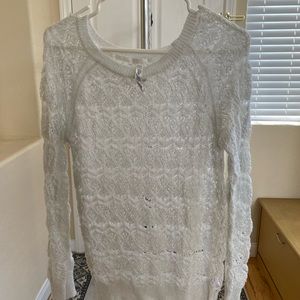 Hollister silver sweater size XL